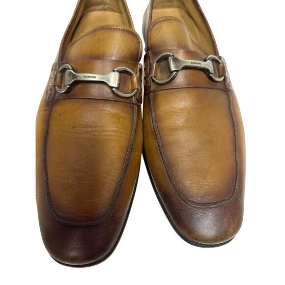 Magnanni Men\'s Shoes Bit Loafers Rafa II Gognac Calfskin Leather Dress Size 10 main image 8